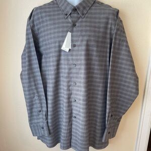 DANIEL CREMIEUX Signature collection SUPIMA, Grey/Black Dress Shirt, XXL, NWT